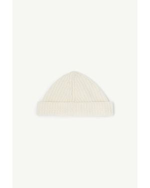 MM6 by Maison Margiela Bonnet En Maille Numeric, Taille - Blanc