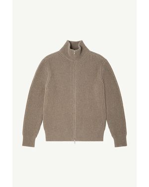 MM6 by Maison Margiela Ribbed Knit Jacket - Natural