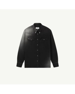 MM6 by Maison Margiela Light Beam Long Sleeve Shirt - Black