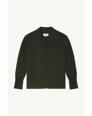 MM6 by Maison Margiela Wool V-Neck Cardigan - Green
