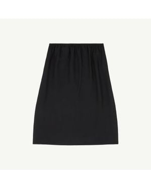 MM6 by Maison Margiela Satin Midi Skirt - Black