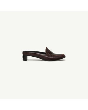 MM6 by Maison Margiela Swing Toe Leather Loafer - Black