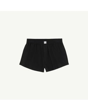 MM6 by Maison Margiela Cotton Poplin Shorts - Black