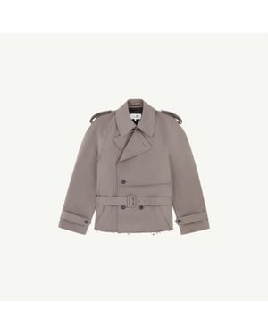 MM6 by Maison Margiela Cropped Trench Coat - Brown