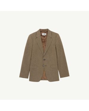 MM6 by Maison Margiela Check Suit Jacket - Brown