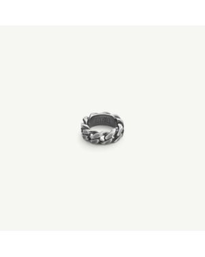 MM6 by Maison Margiela Chain-Link Ring - White