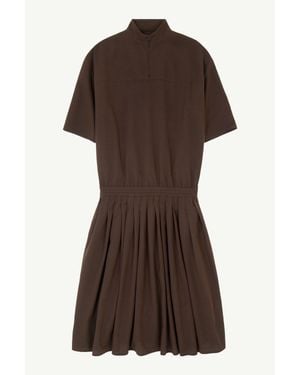 MM6 by Maison Margiela Wool Shirting Shirt Dress - Brown