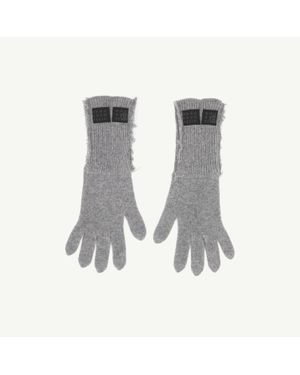 MM6 by Maison Margiela Wool Blend Gloves - Grey