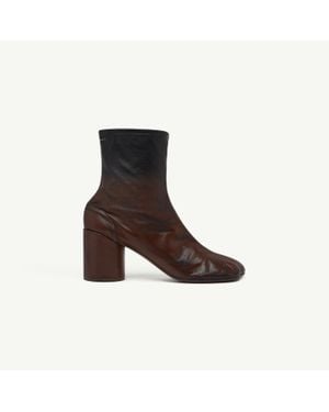 MM6 by Maison Margiela Anatomic Block-Heel Boots - Brown