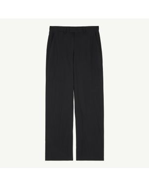 MM6 by Maison Margiela Creased Wool-Blend Trousers - Black