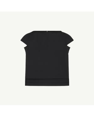 MM6 by Maison Margiela Cap-Sleeve Top - Black