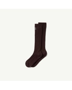 MM6 by Maison Margiela Numeric Knee-High Socks - Brown