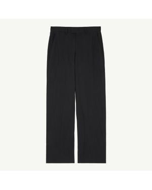 MM6 by Maison Margiela Creased Wool-Blend Trousers - Black