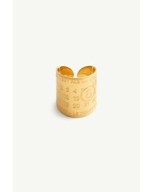 MM6 by Maison Margiela Souvenir Sticker Band Ring - Metallic