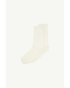 MM6 by Maison Margiela Wool Blend Socks - White