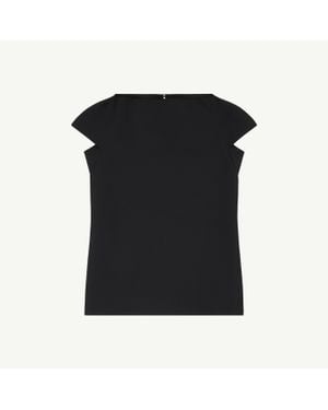 MM6 by Maison Margiela Cap-Sleeve Dress - Black