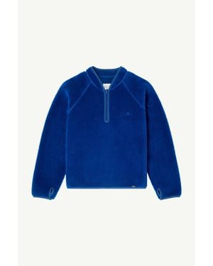 MM6 by Maison Margiela Reversible Teddy Fleece Sweatshirt - Blue