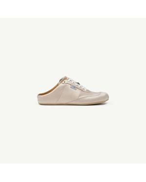 MM6 by Maison Margiela Satin Factory Trainers - Natural