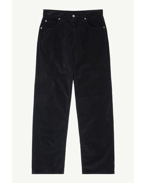 MM6 by Maison Margiela Overdyed Moleskin Trousers - Blue