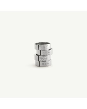MM6 by Maison Margiela Stacked Numeric Ring - White