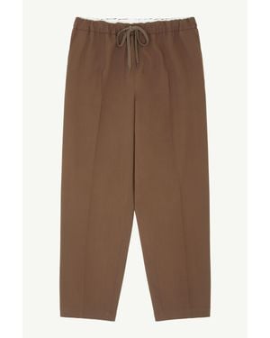 MM6 by Maison Margiela Wool Blend Trousers - Brown