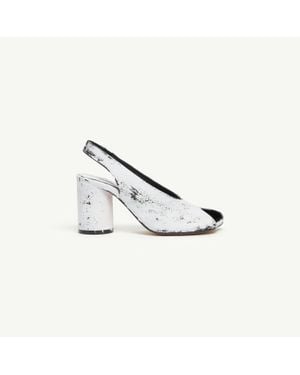 MM6 by Maison Margiela Painted Anatomic Sandals - White