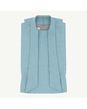 MM6 by Maison Margiela Wool Sleeveless Top - Blue