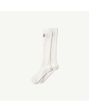 MM6 by Maison Margiela Numeric Knee-High Socks - White