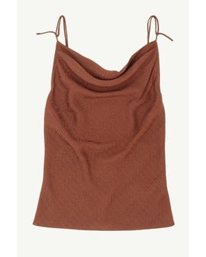 MM6 by Maison Margiela Jacquard Top - Brown