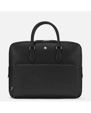 Montblanc Medium Briefcase With Pocket - Black