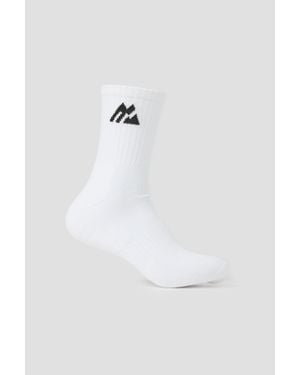 MONTIREX Crew Sock 3 Pack - White