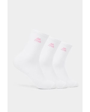 MONTIREX Crew Sock 3 Pack - White