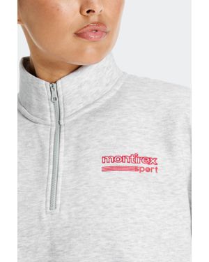 MONTIREX Track Graphic 1/4 Zip - White