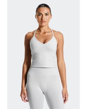 MONTIREX Muse Seamless Halter Neck Tank - White
