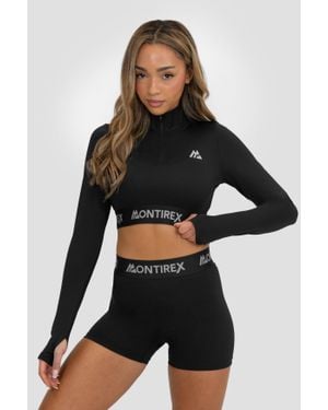 MONTIREX Icon 1/4 Zip Top - Black
