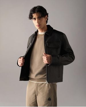 Moose Knuckles Jacques Lederjacke - Schwarz