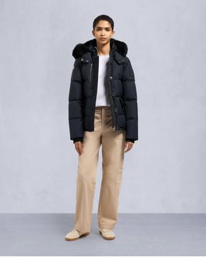 Moose Knuckles Original 3Q Mit Pelz Für Damen - Blau