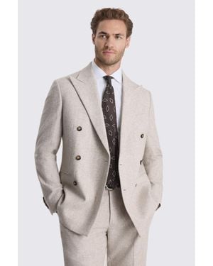 Moss Tailored Fit Stone Suit Suit Jacket - Natural