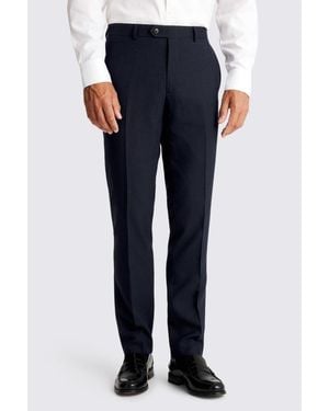 Moss Slim Fit Puppytooth Trousers - Blue