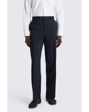 Moss Relaxed Fit Stripe Trousers - Blue