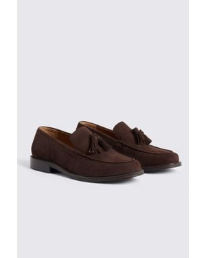 Moss Finchley Suede Loafers - Brown