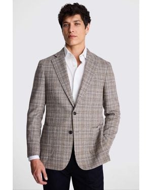 Moss Taupe Check Jacket - Grey