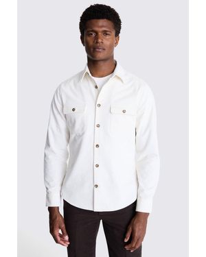 Moss Off- Corduroy Overshirt - White
