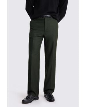 Moss Relaxed Fit Flannel Trousers - Black