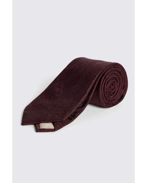 Moss Burgundy Wedding Paisley Silk Tie - Purple
