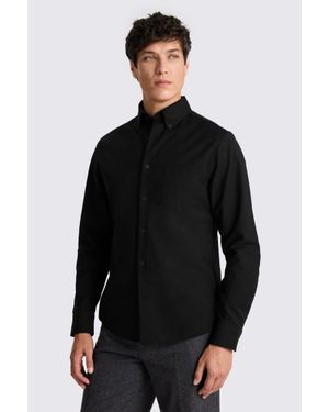 Moss Washed Cotton Oxford Shirt - Black