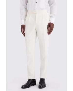Moss Tailored Fit Off Dress Trousers - White