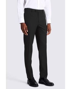 Moss Slim Fit Stretch Trousers - Black