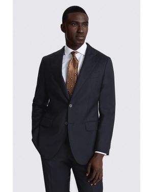 Barberis Italian Tailored Fit Twill Suit Jacket - Blue