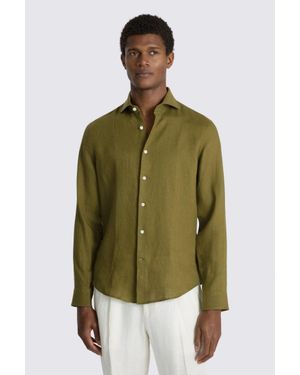 Moss Linen Shirt - Green